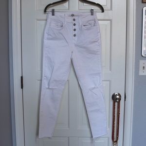 White high waisted jeans